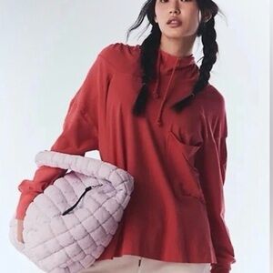 Free people movement hot shot hooded layer tee NWOT